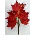 Fall Leaves Bush Red 21"